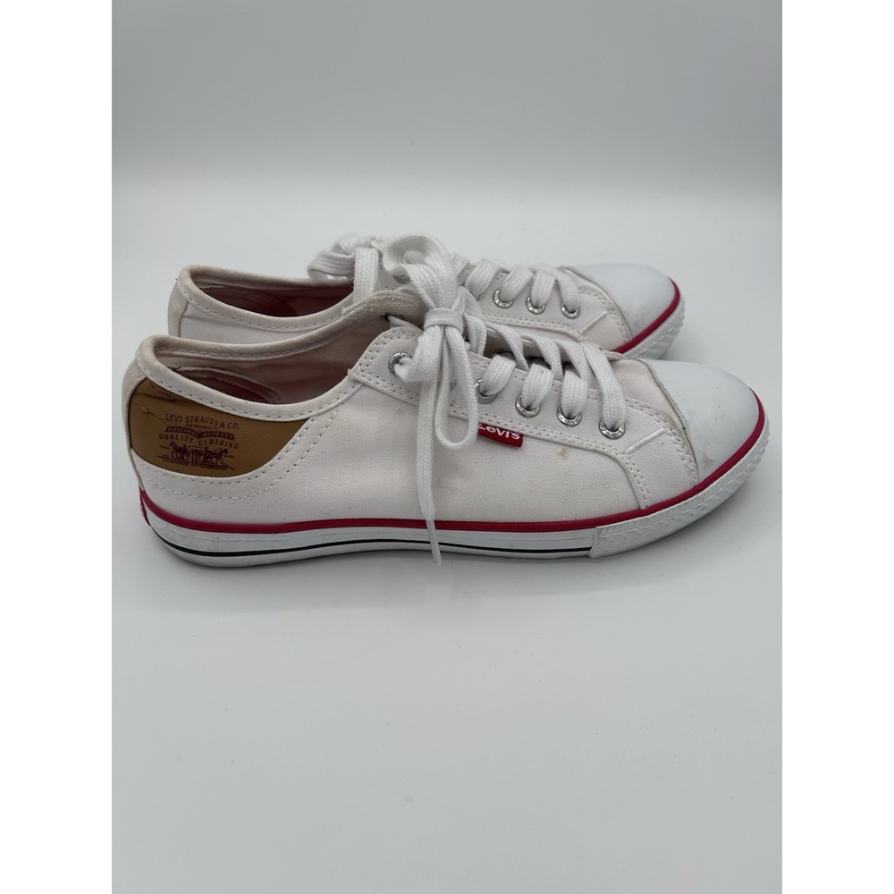 Levi´s Stan Buck Trainers Shoes Sneakers Low Cut, White/Brown, Size 7.5